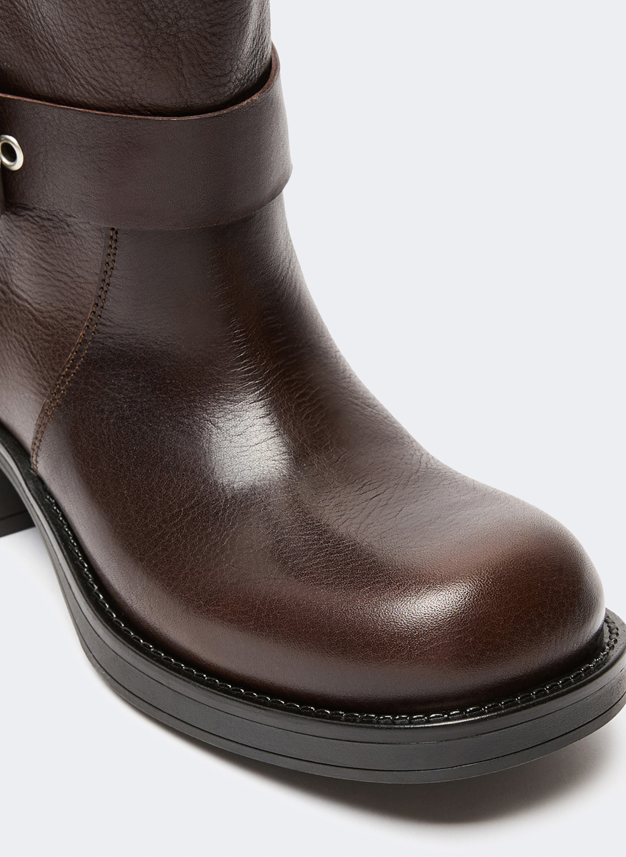Кожени ботуши Weekend Max Mara Wkaaddobbo