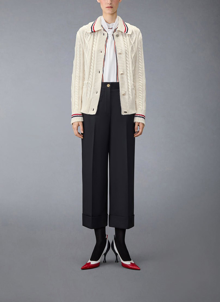 Раирана риза с подвижна яка Thom Browne