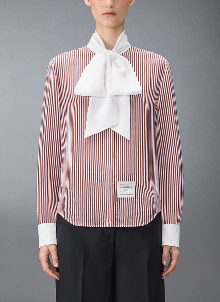 Раирана риза с подвижна яка Thom Browne