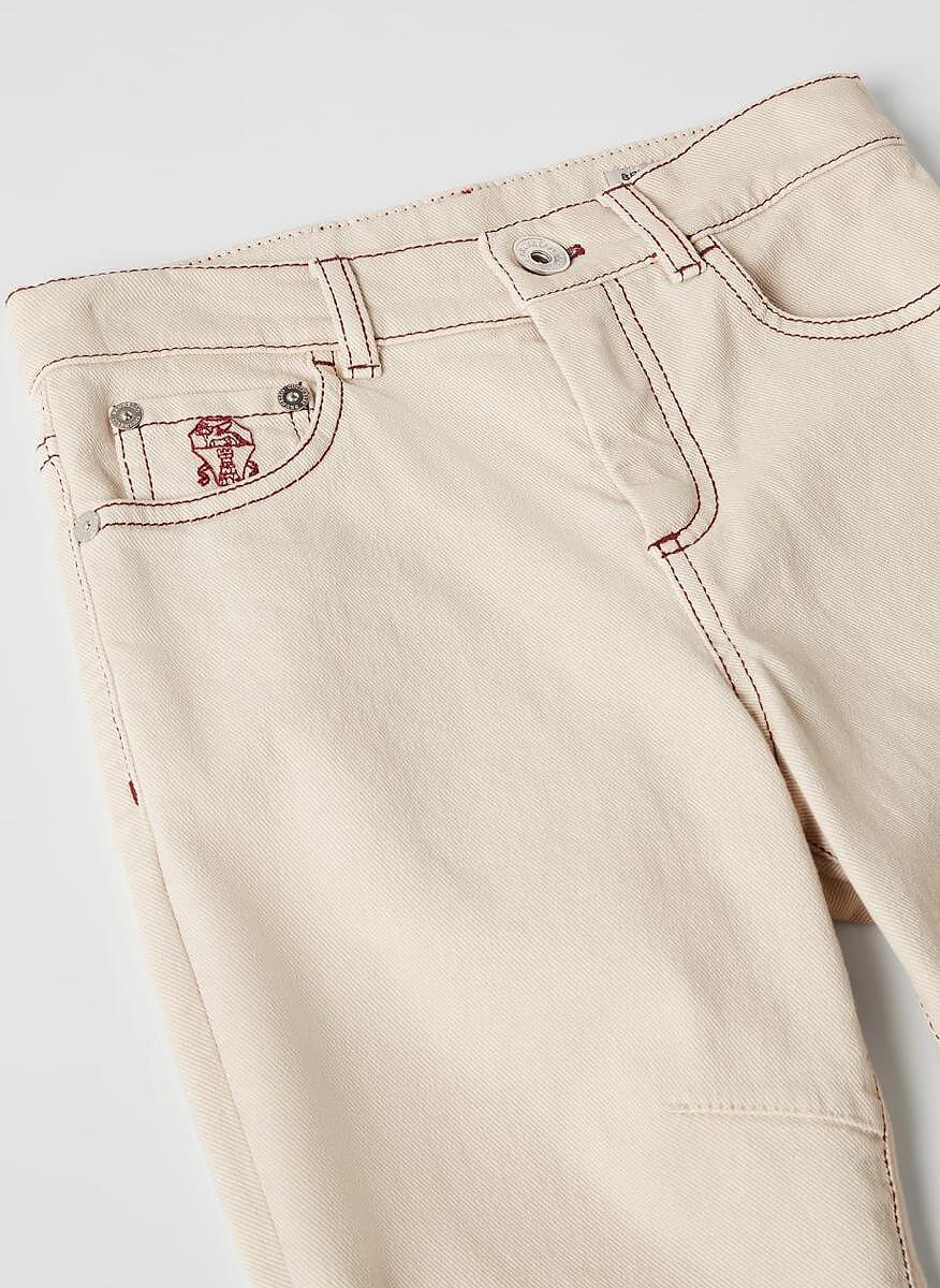 Деним с контрастни детайли Brunello Cucinelli Kids 12