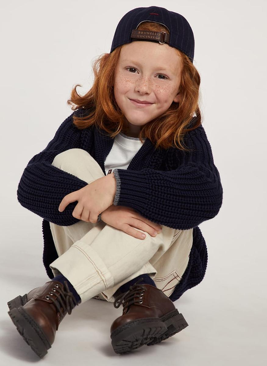 Деним с контрастни детайли Brunello Cucinelli Kids 12