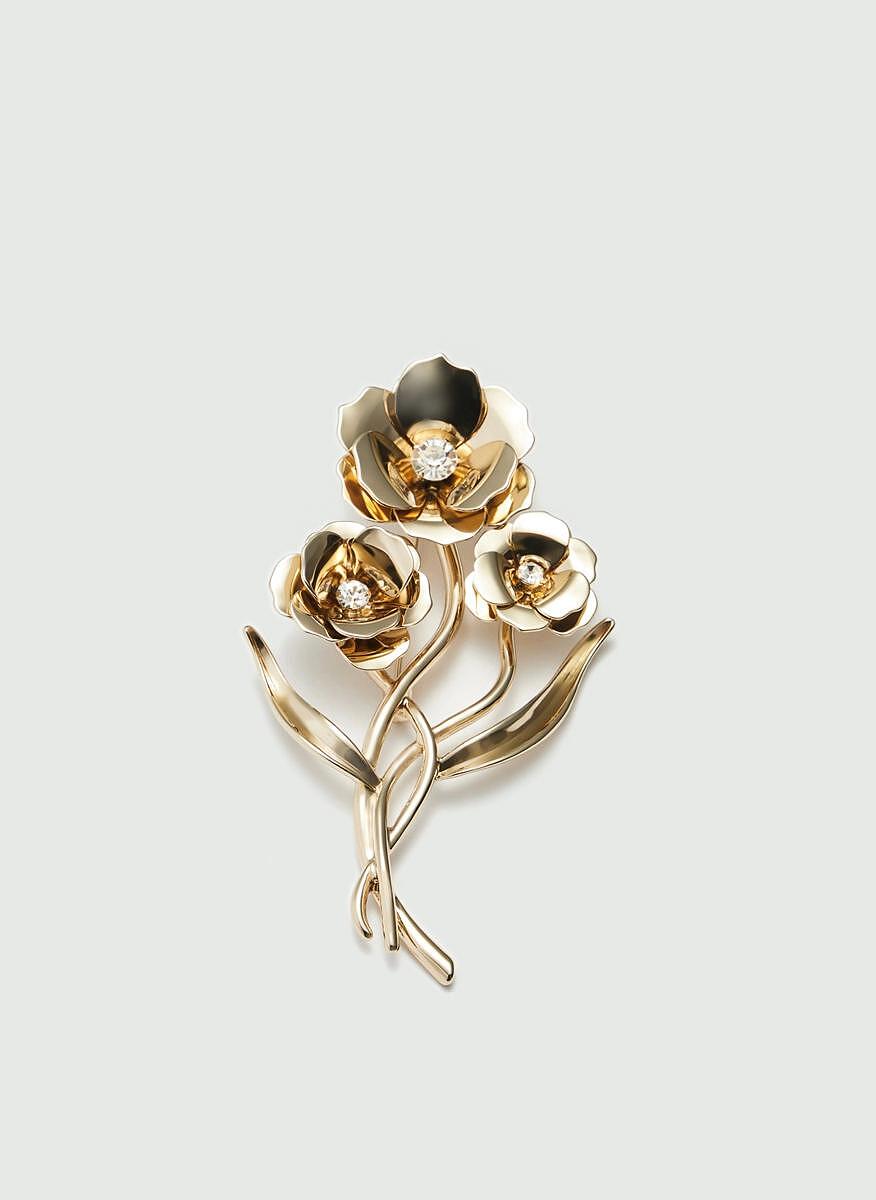 Брошка с декоративни кристали 'Bouquet' Marella Nard