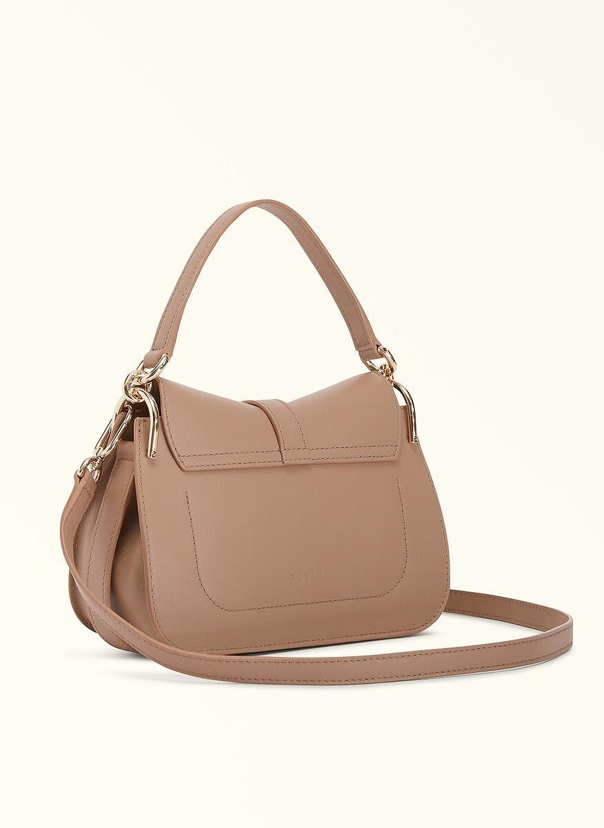 Мини чанта Furla Flow Greige