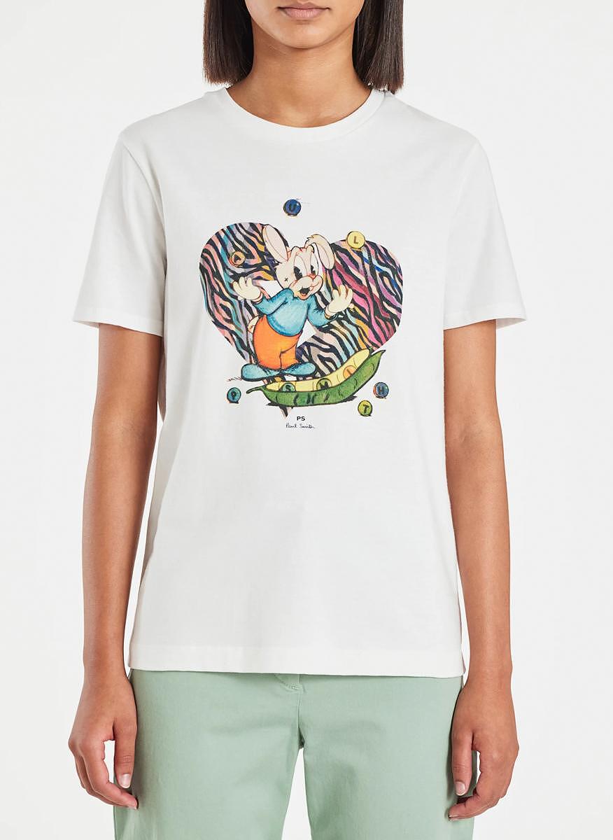 Тишърт с принт  'Zebra Heart Bunny' PS Paul Smith