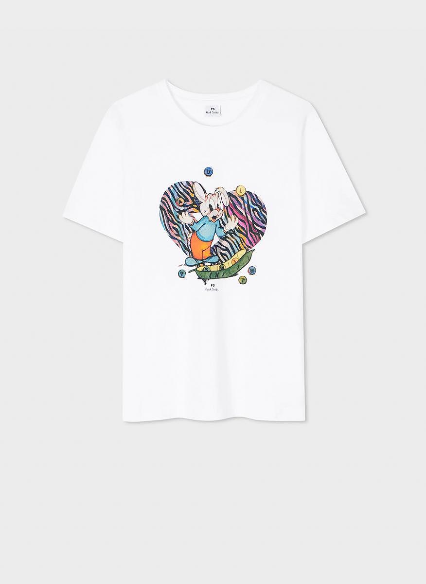 Тишърт с принт  'Zebra Heart Bunny' PS Paul Smith