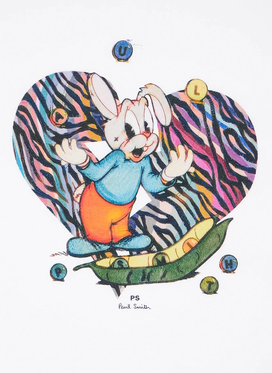 Тишърт с принт  'Zebra Heart Bunny' PS Paul Smith
