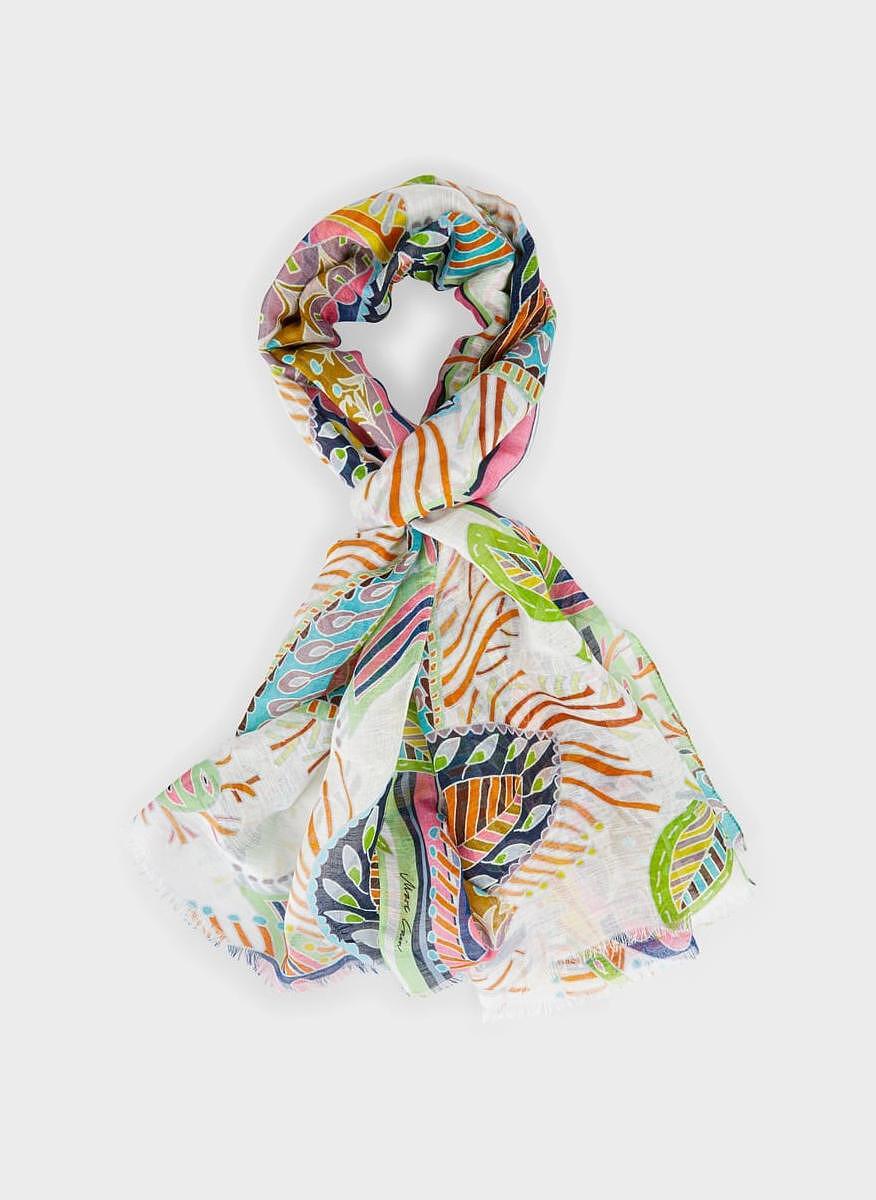 Шал с лен и коприна 'Fancy leaf' Marc Cain Collections