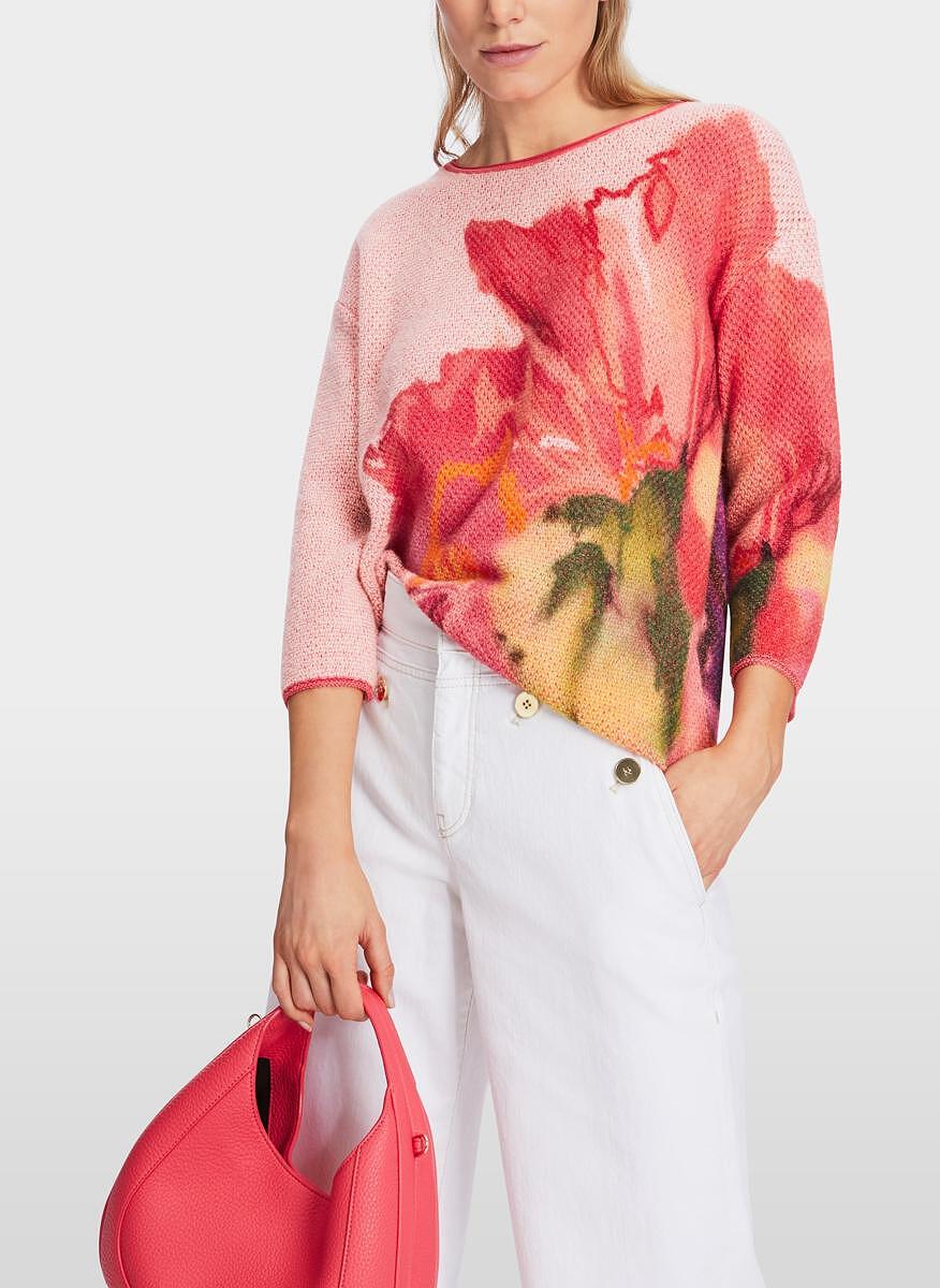 Пуловер от алпака с принт Marc Cain Collections