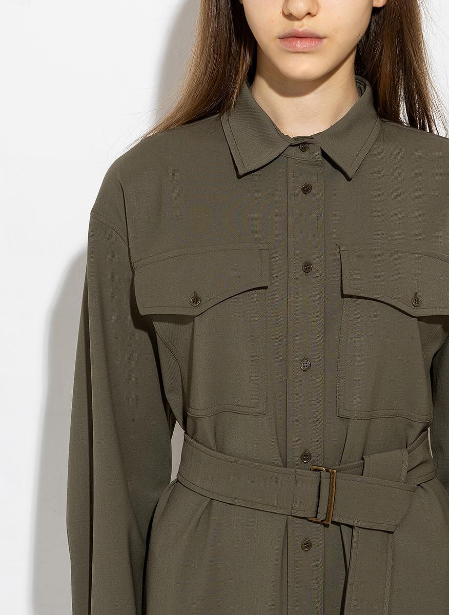 Рокля - риза от фина вълна Weekend Max Mara Clown