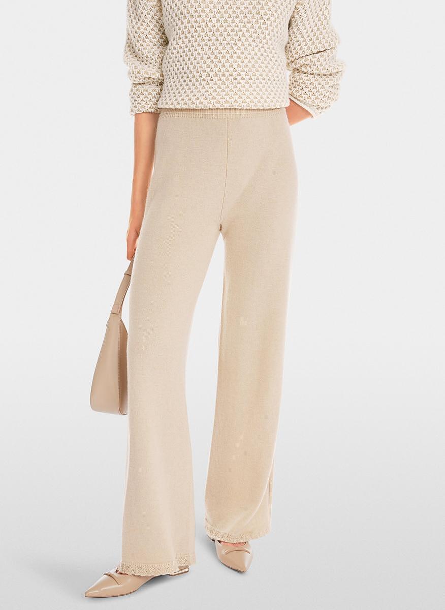 Панталон от фино плетиво с 'lace-look' детайл Marc Cain Additions