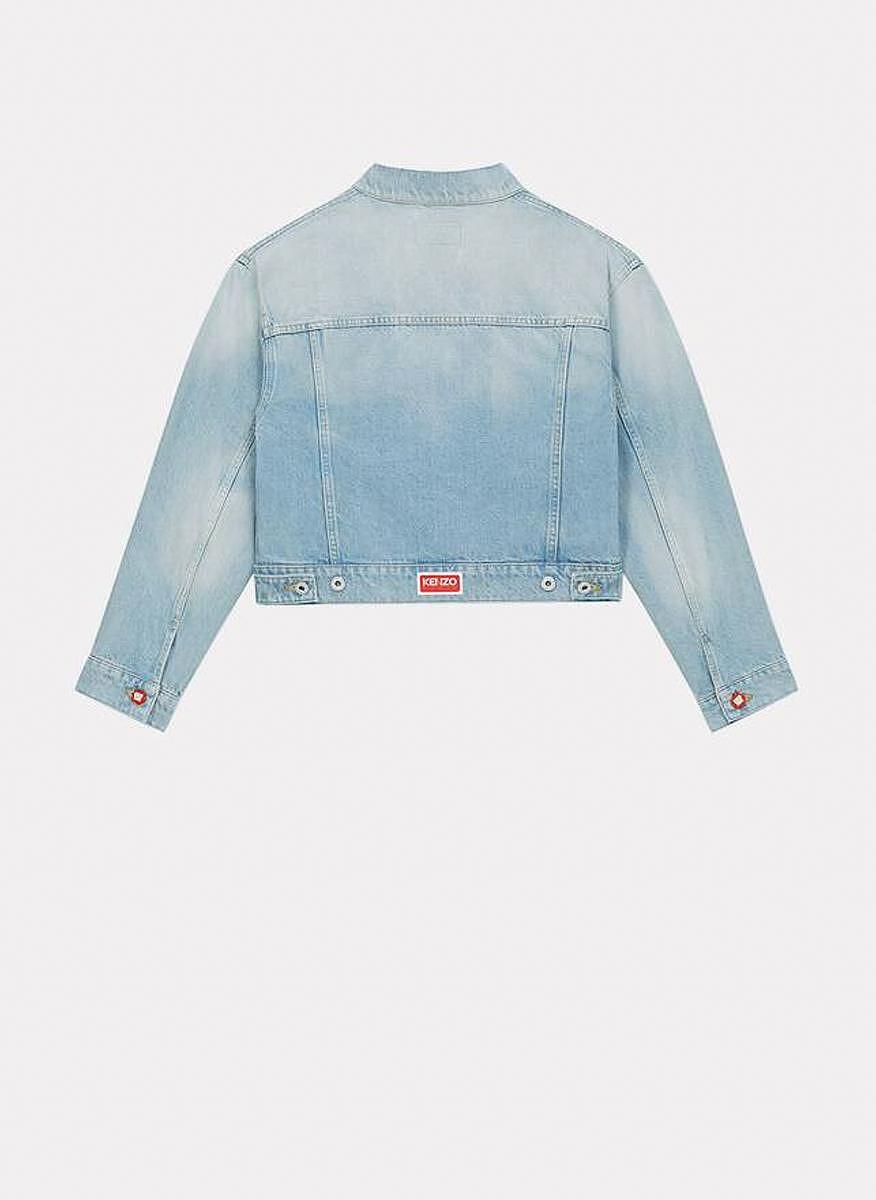 Яке от деним с износен ефект Kenzo