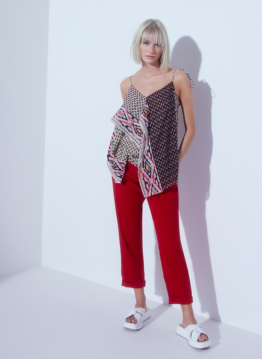 Панталон с лен Marc Cain Collections