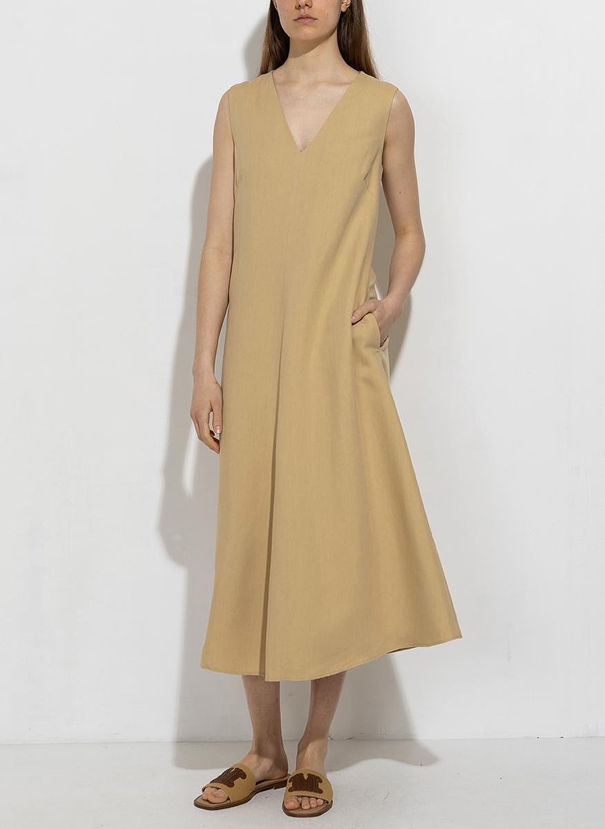 Рокля с лен Weekend Max Mara Egoista
