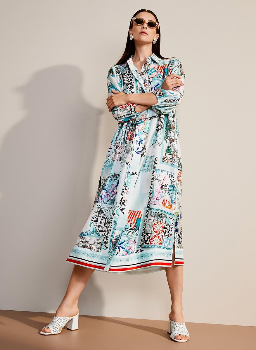 Рокля-риза от коприна 'Collage-like' Marc Cain Collections