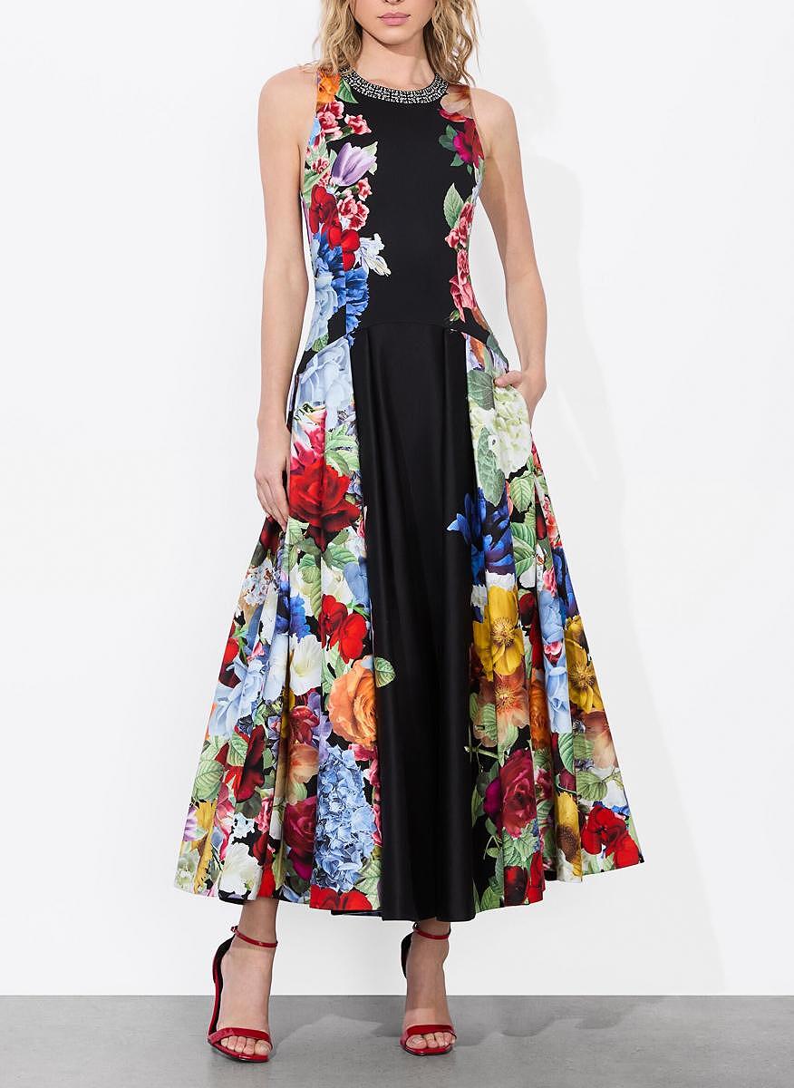 Дълга рокля с флорален принт 'Adley' Alice + Olivia