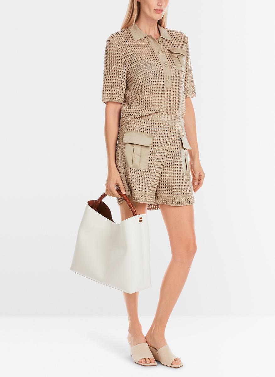 Къс панталон със сатенирани детайли Marc Cain Collections