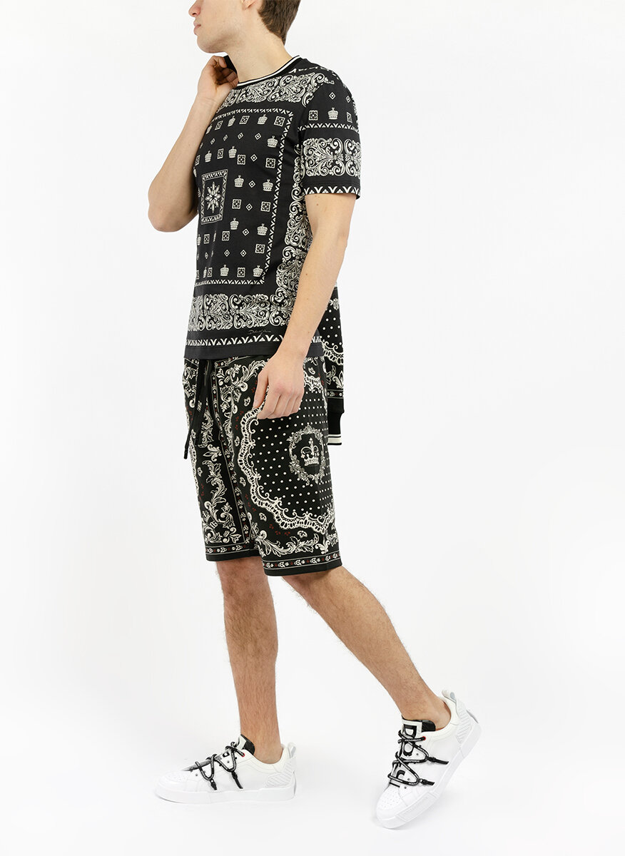Тишърт с принт  'bandana' и  'crown' Dolce&Gabbana