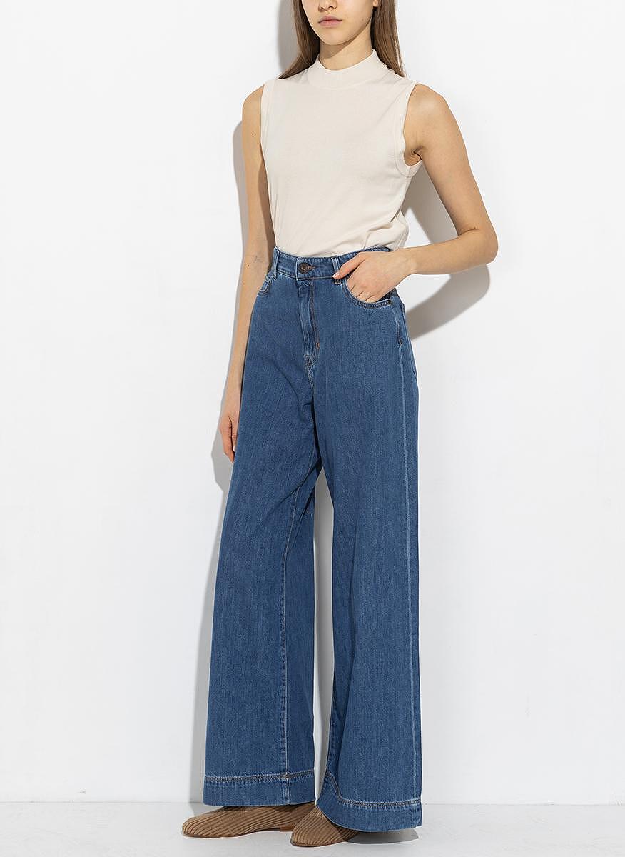 Разкроен деним Weekend Max Mara Vega