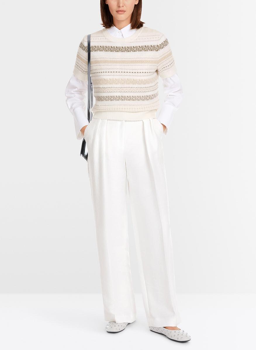 Пуловер с фина вълна 'Playful stripes' Marc Cain Collections
