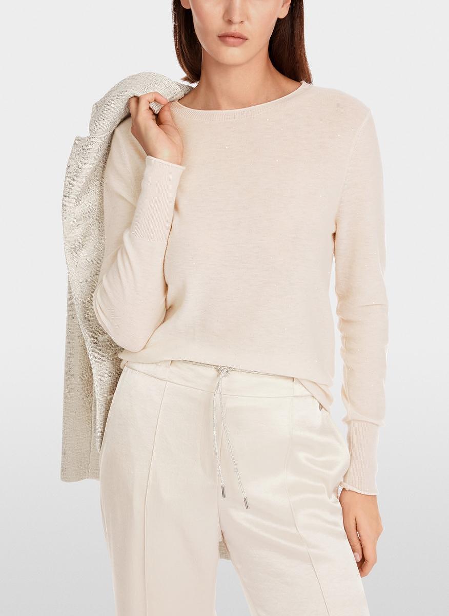 Пуловер от вълна с пайети Marc Cain Collections
