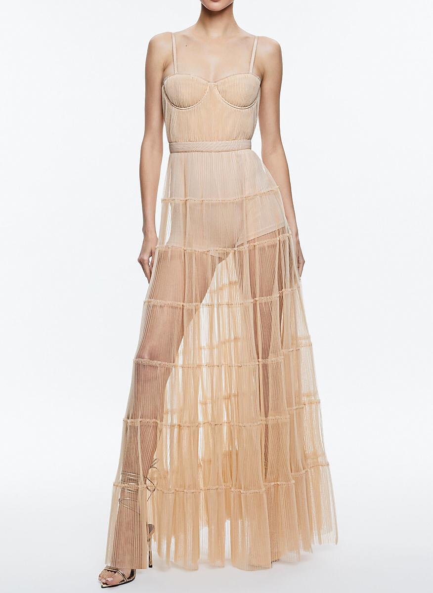 Дълга плисирана рокля 'Deena' Alice + Olivia