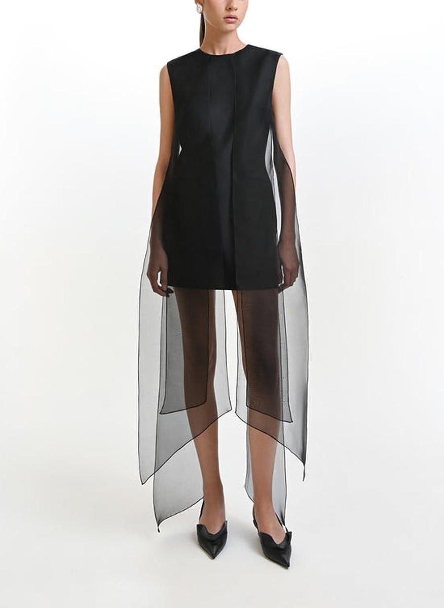 Мини рокля от фина вълна 'Airy Layers' Materiel