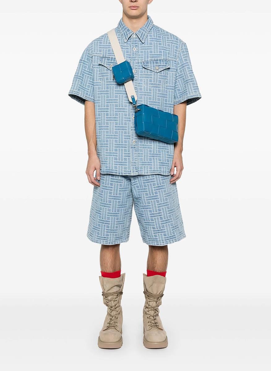 Къс панталон от деним 'Weave' Kenzo