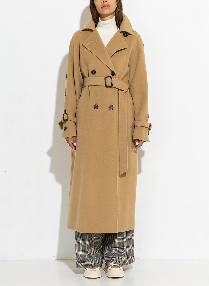 Палто от фина вълна 'Trench style' Weekend Max Mara Natale