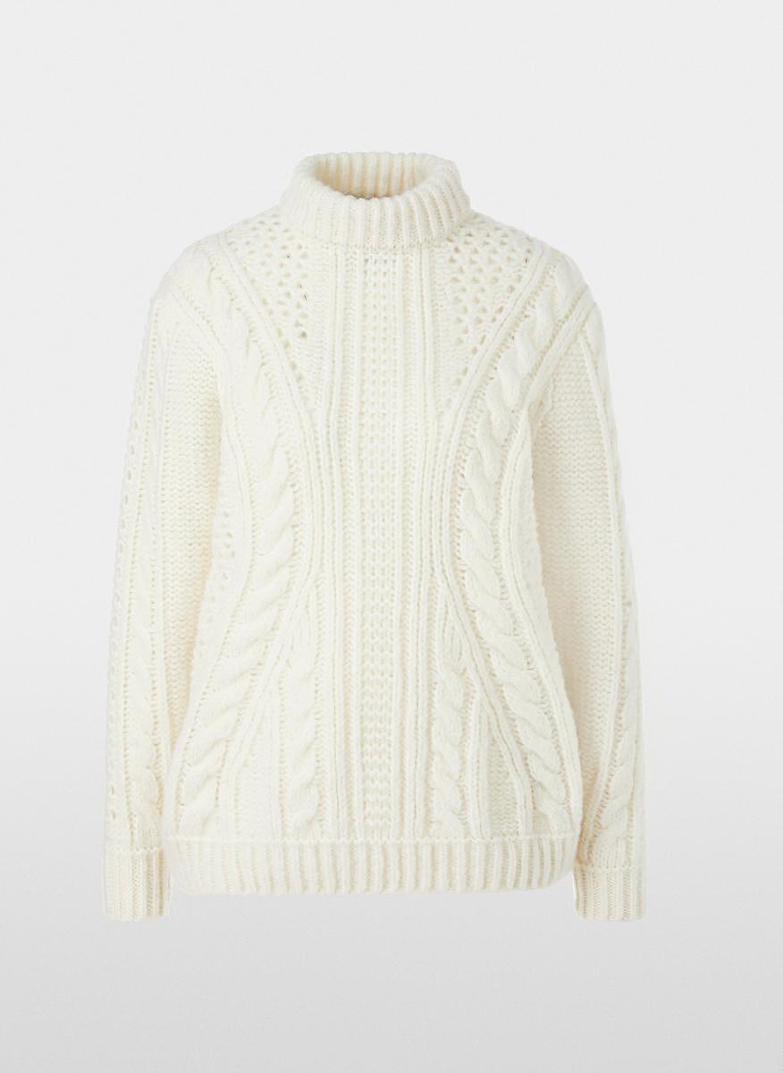 Пуловер с алпака 'Cable and lace' Marc Cain Collections