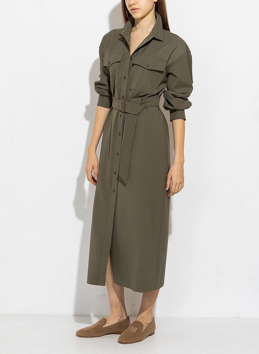 Рокля - риза от фина вълна Weekend Max Mara Clown