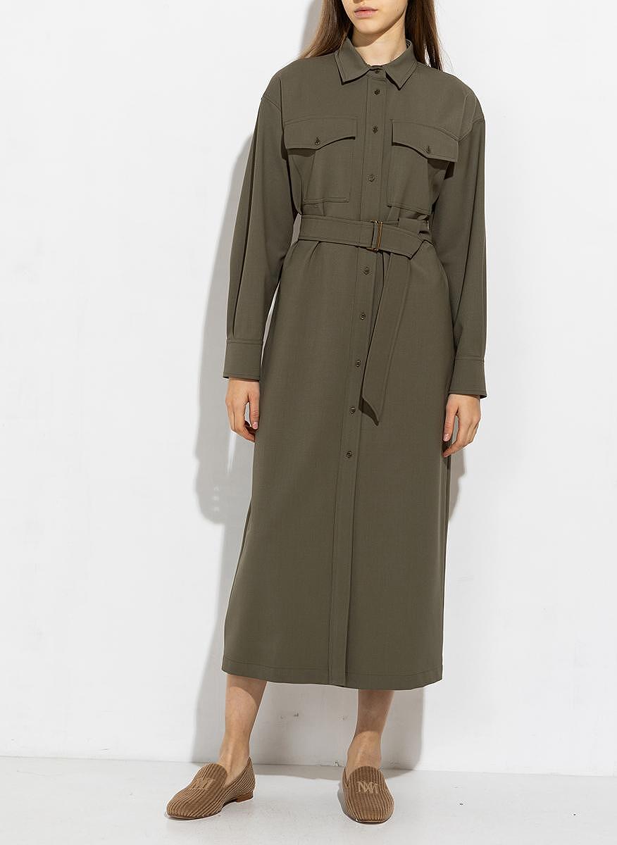 Рокля - риза от фина вълна Weekend Max Mara Clown
