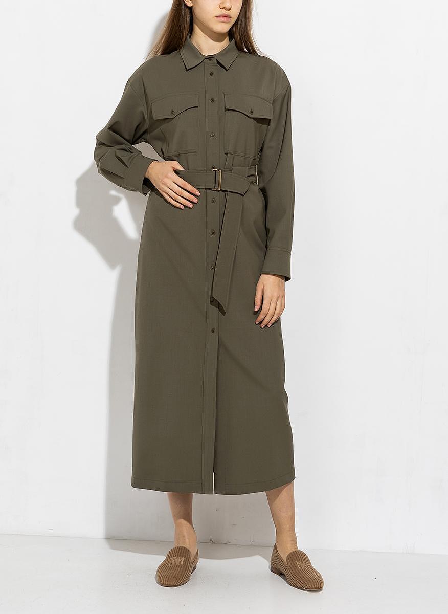 Рокля - риза от фина вълна Weekend Max Mara Clown