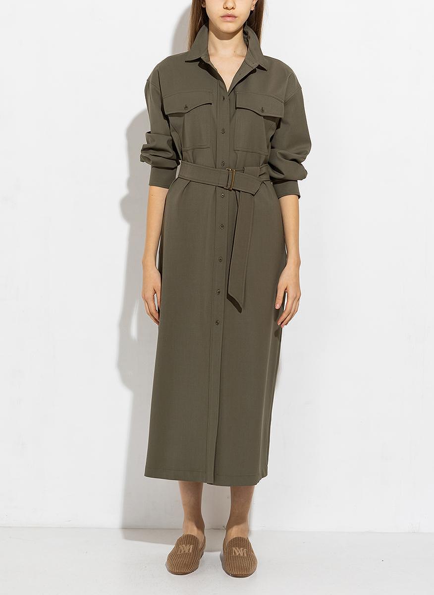 Рокля - риза от фина вълна Weekend Max Mara Clown