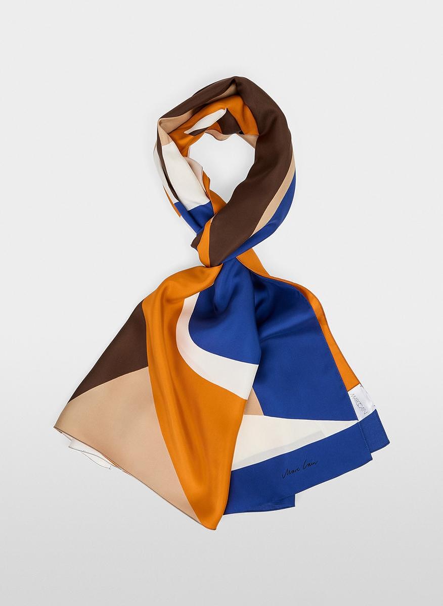Копринен шал с принт Marc Cain Collections