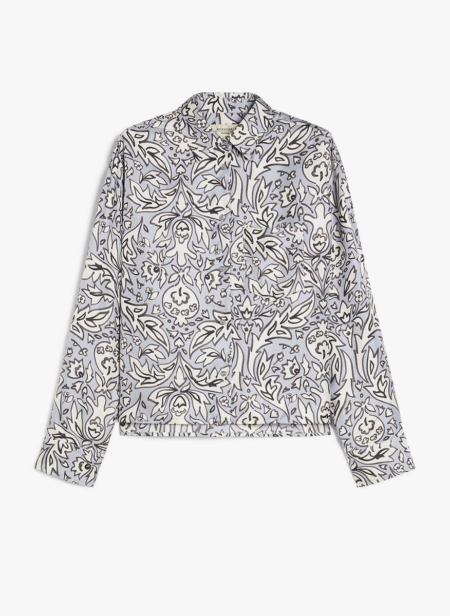 Копринена риза с принт Weekend Max Mara Enfasi