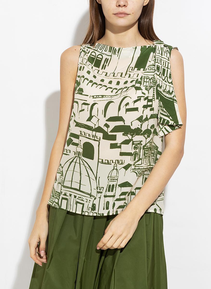 Топ с цялостен принт Weekend Max Mara Basilio