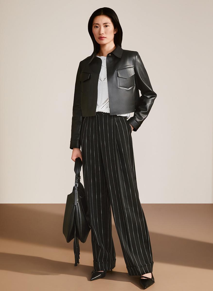 Кожено яке със скъсена дължина Marc Cain Collections