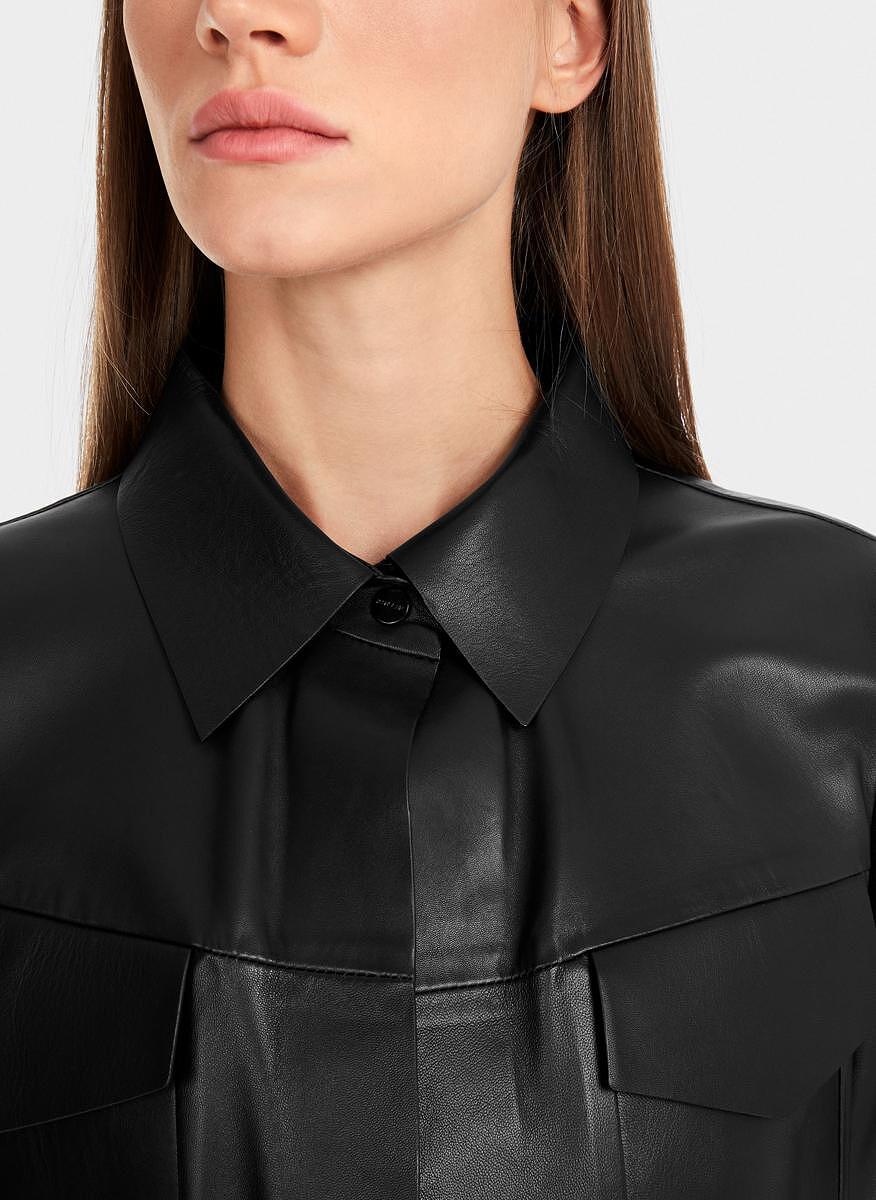 Кожено яке със скъсена дължина Marc Cain Collections