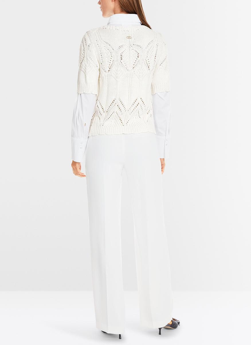 Пуловер с къс ръкав 'Openwork' Marc Cain Collections