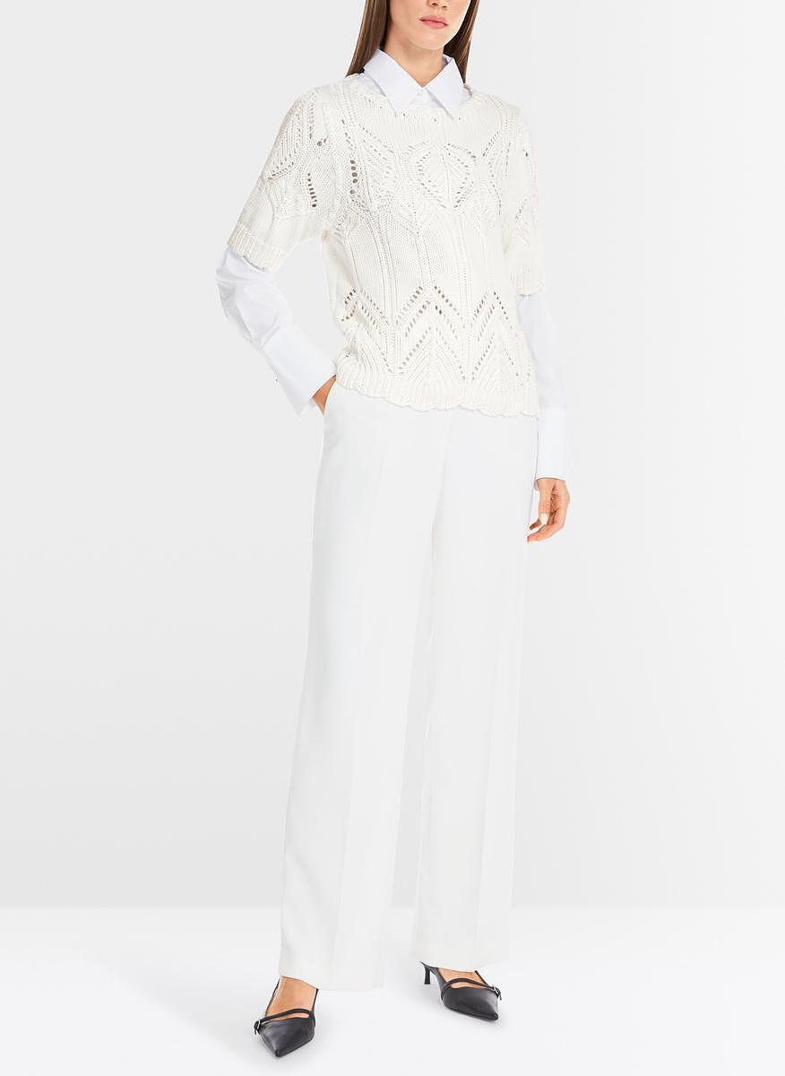 Пуловер с къс ръкав 'Openwork' Marc Cain Collections