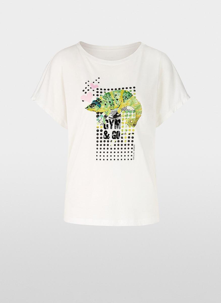 Тишърт с пайети и мъниста Marc Cain Sports