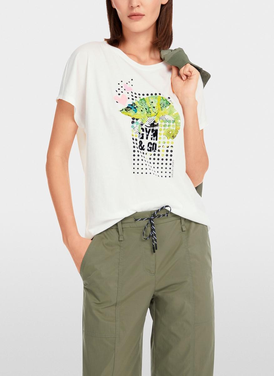 Тишърт с пайети и мъниста Marc Cain Sports