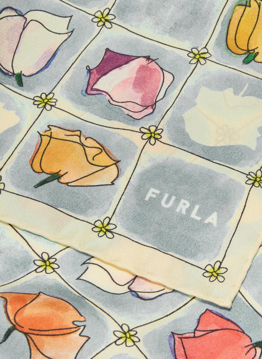 Шал с принт Furla Primula Toni Nuvola
