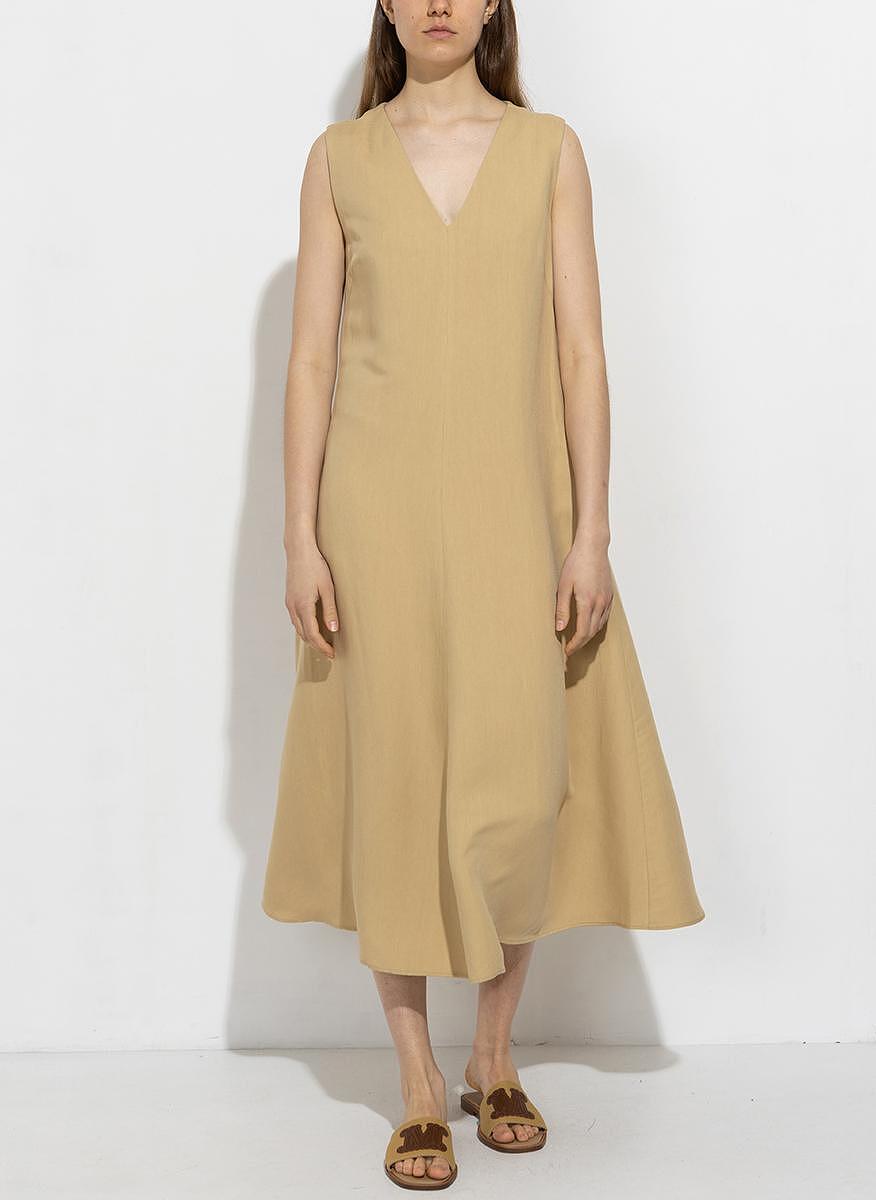 Рокля с лен Weekend Max Mara Egoista