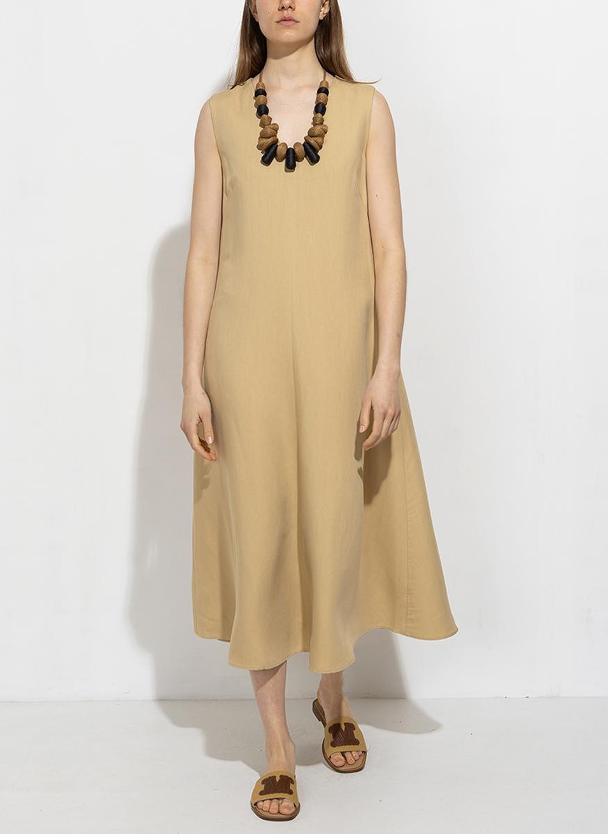 Рокля с лен Weekend Max Mara Egoista