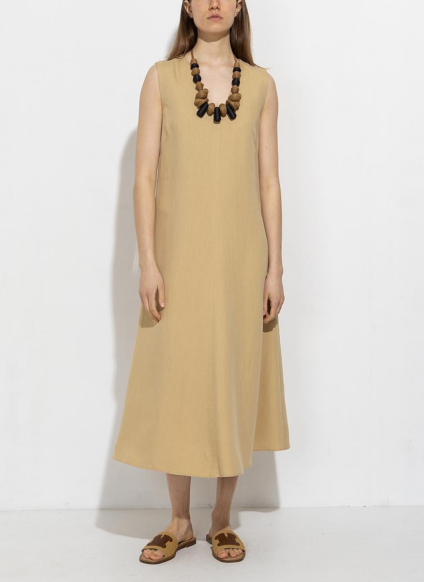 Рокля с лен Weekend Max Mara Egoista