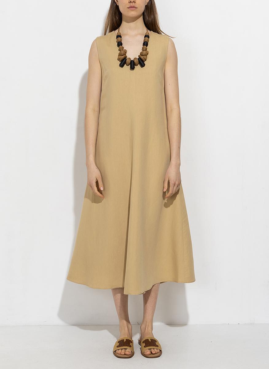 Рокля с лен Weekend Max Mara Egoista