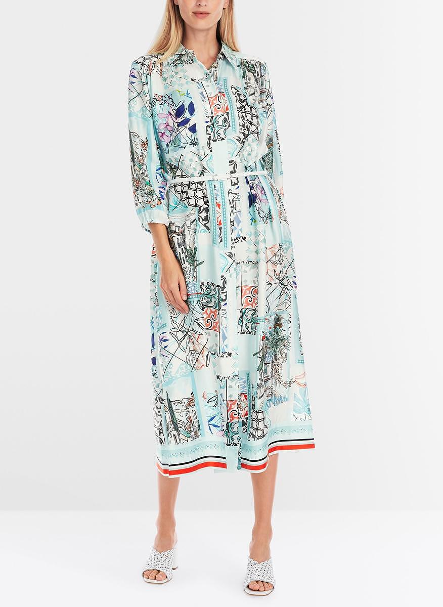 Рокля-риза от коприна 'Collage-like' Marc Cain Collections
