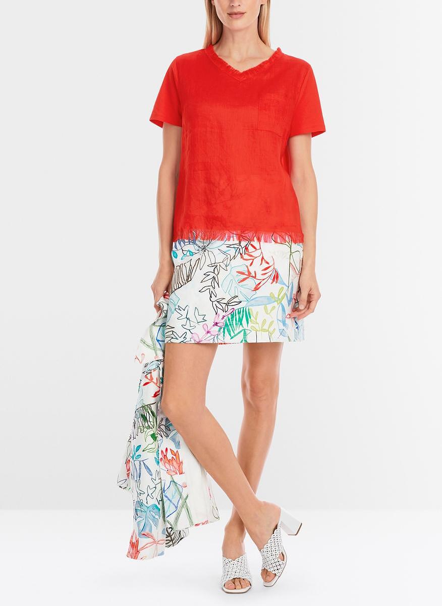 Тишърт с ресни Marc Cain Collections