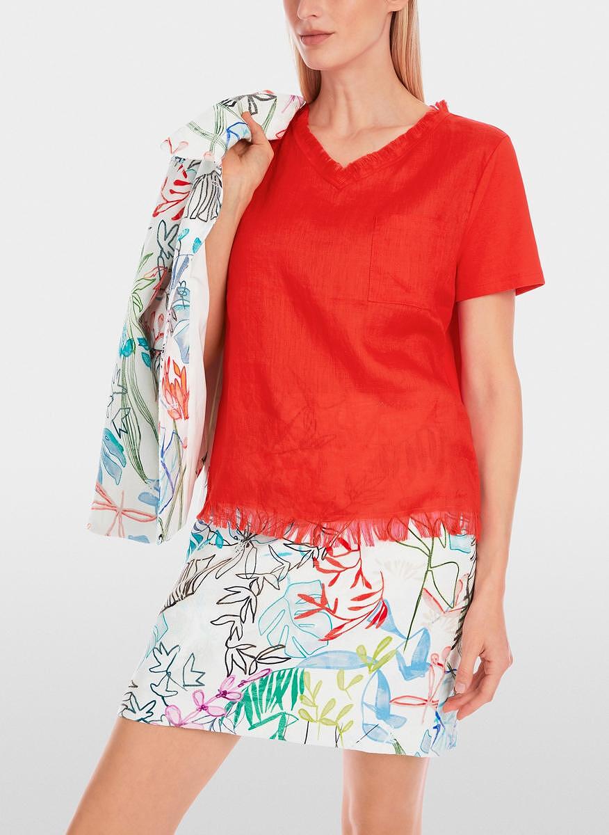 Тишърт с ресни Marc Cain Collections